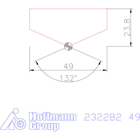 Holex Fúróbetét csúcskialakítással HSS 49 mm