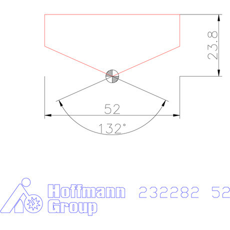 Holex Fúróbetét csúcskialakítással HSS 52 mm