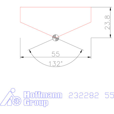 Holex Fúróbetét csúcskialakítással HSS 55 mm