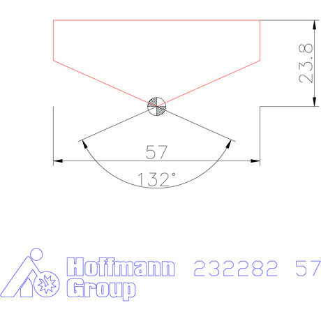 Holex Fúróbetét csúcskialakítással HSS 57 mm
