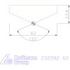 Fúróbetét csúcskialakítással HSS 62 mm