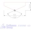 Fúróbetét csúcskialakítással HSS 63 mm