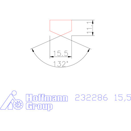 Holex Fúróbetét csúcskialakítással HSS-E-PM 15,5 mm