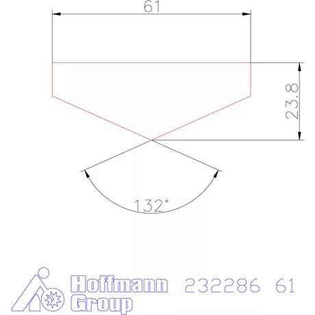 Holex Fúróbetét csúcskialakítással HSS-E-PM 61 mm
