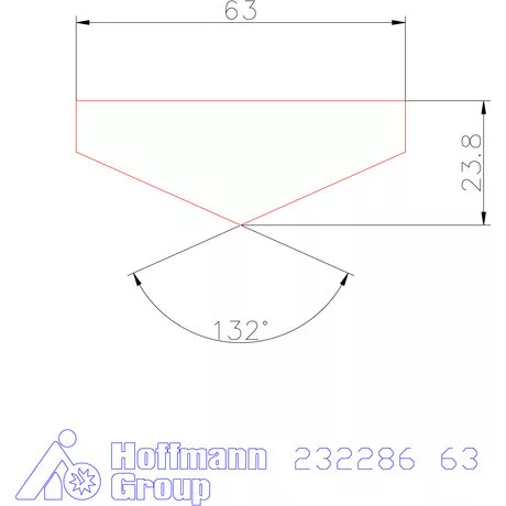 Holex Fúróbetét csúcskialakítással HSS-E-PM 63 mm