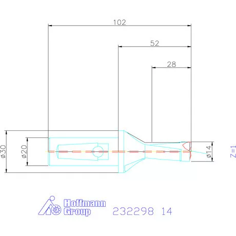 Garant Váltólapkás telibefúró kombinált szárral 14 mm