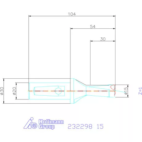 Garant Váltólapkás telibefúró kombinált szárral 15 mm