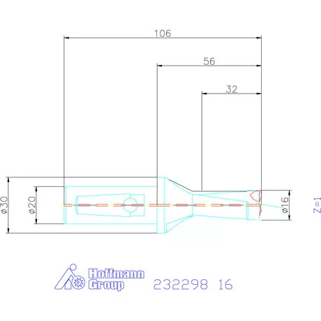 Garant Váltólapkás telibefúró kombinált szárral 16 mm