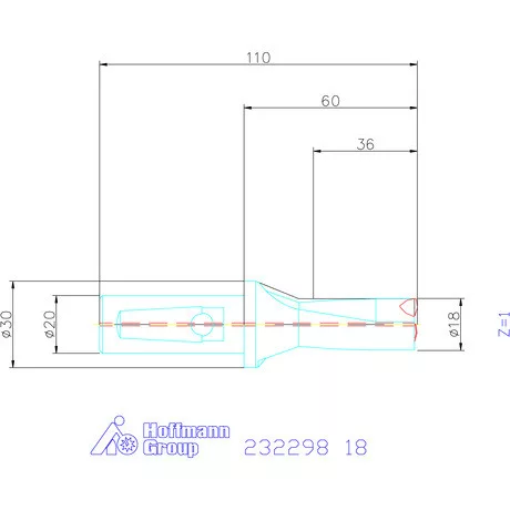 Garant Váltólapkás telibefúró kombinált szárral 18 mm