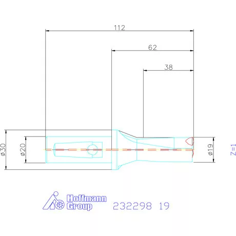 Garant Váltólapkás telibefúró kombinált szárral 19 mm