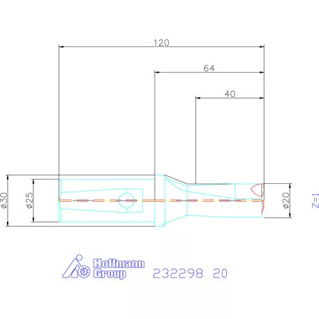 Garant Váltólapkás telibefúró kombinált szárral 20 mm