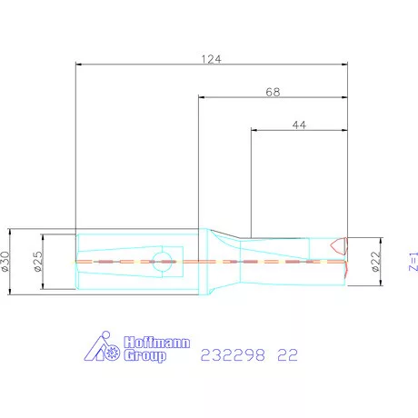 Garant Váltólapkás telibefúró kombinált szárral 22 mm