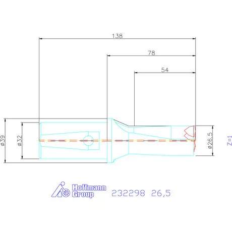Garant Váltólapkás telibefúró kombinált szárral 26,5 mm