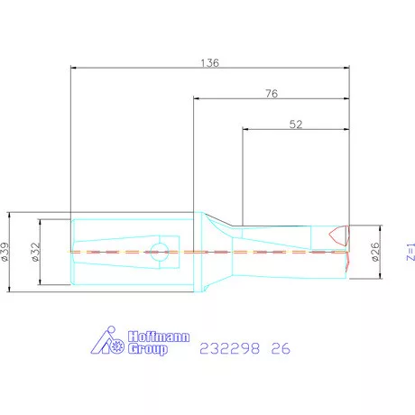 Garant Váltólapkás telibefúró kombinált szárral 26 mm