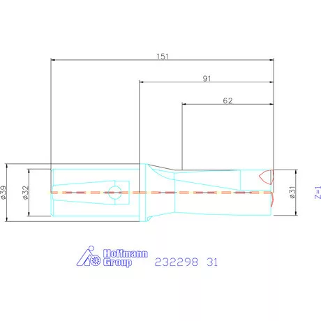 Garant Váltólapkás telibefúró kombinált szárral 31 mm