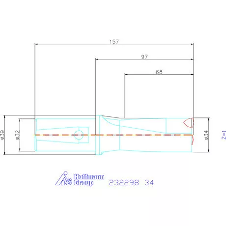 Garant Váltólapkás telibefúró kombinált szárral 34 mm