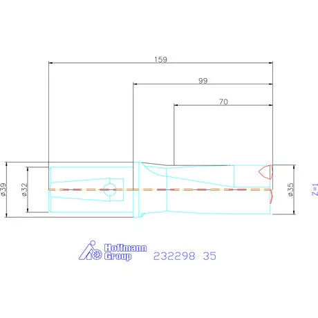 Garant Váltólapkás telibefúró kombinált szárral 35 mm