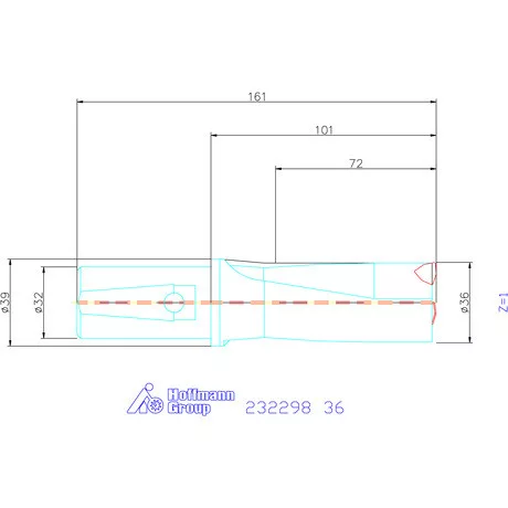 Garant Váltólapkás telibefúró kombinált szárral 36 mm