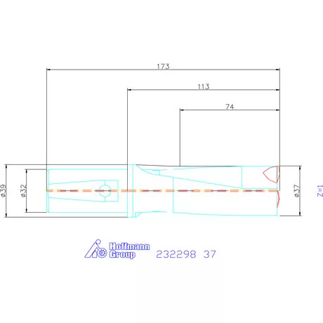 Garant Váltólapkás telibefúró kombinált szárral 37 mm