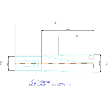 Garant Váltólapkás telibefúró kombinált szárral 40 mm