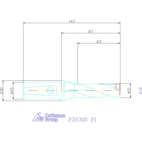 Garant Váltólapkás telibefúró kombinált szárral 21 mm
