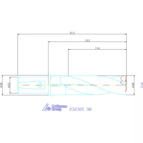 Garant Váltólapkás telibefúró kombinált szárral 38 mm