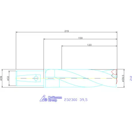 Garant Váltólapkás telibefúró kombinált szárral 39,5 mm