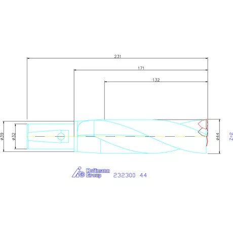 Garant Váltólapkás telibefúró kombinált szárral 44 mm