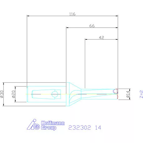 Garant Váltólapkás telibefúró kombinált szárral Szár ⌀ 20 mm 14 mm