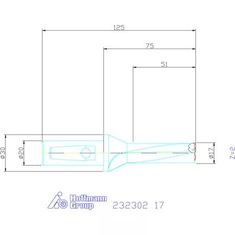 Garant Váltólapkás telibefúró kombinált szárral Szár ⌀ 20 mm 17 mm