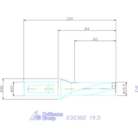 Garant Váltólapkás telibefúró kombinált szárral Szár ⌀ 20 mm 19,5 mm