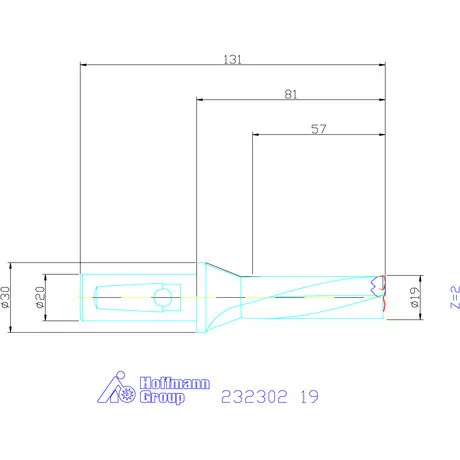 Garant Váltólapkás telibefúró kombinált szárral Szár ⌀ 20 mm 19 mm
