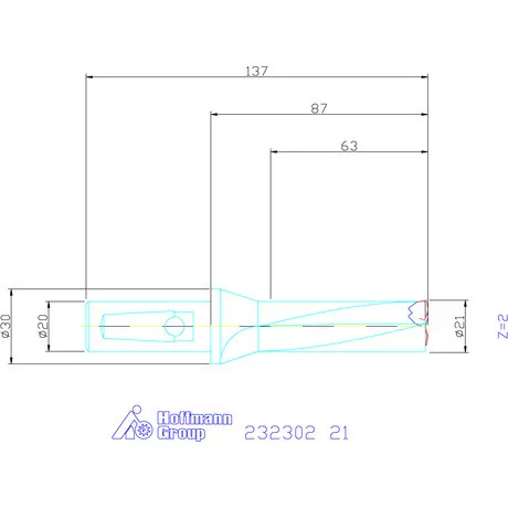 Garant Váltólapkás telibefúró kombinált szárral Szár ⌀ 20 mm 21 mm
