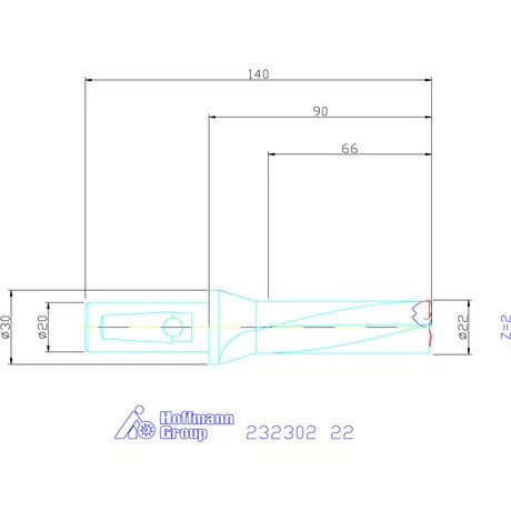 Garant Váltólapkás telibefúró kombinált szárral Szár ⌀ 20 mm 22 mm