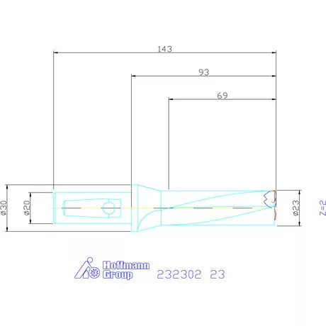 Garant Váltólapkás telibefúró kombinált szárral Szár ⌀ 20 mm 23 mm
