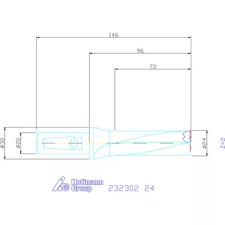 Garant Váltólapkás telibefúró kombinált szárral Szár ⌀ 20 mm 24 mm