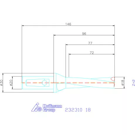 Garant Váltólapkás telibefúró kombinált szárral 18 mm