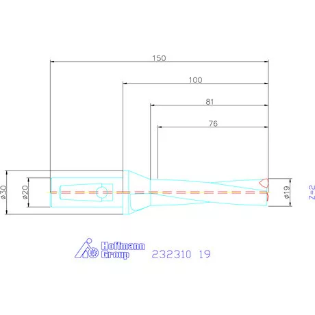 Garant Váltólapkás telibefúró kombinált szárral 19 mm