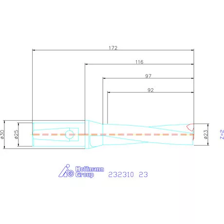 Garant Váltólapkás telibefúró kombinált szárral 23 mm