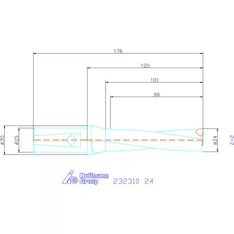 Garant Váltólapkás telibefúró kombinált szárral 24 mm