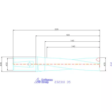 Garant Váltólapkás telibefúró kombinált szárral 35 mm