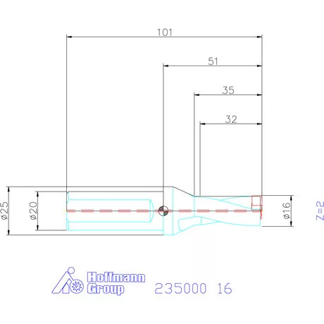 Holex Holex Pro Drill váltólapkás telibefúró kombinált szár 16 mm