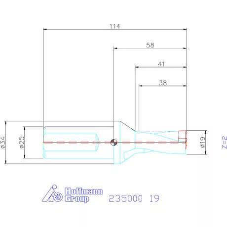 Holex Holex Pro Drill váltólapkás telibefúró kombinált szár 19 mm