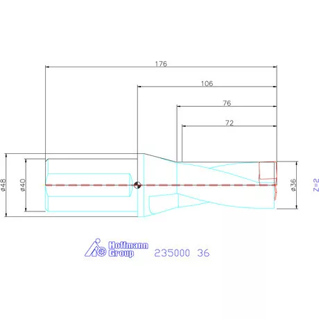 Holex Holex Pro Drill váltólapkás telibefúró kombinált szár 36 mm