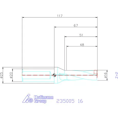Holex Holex Pro Drill váltólapkás telibefúró kombinált szár 16 mm
