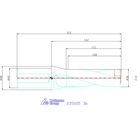Holex Holex Pro Drill váltólapkás telibefúró kombinált szár 36 mm