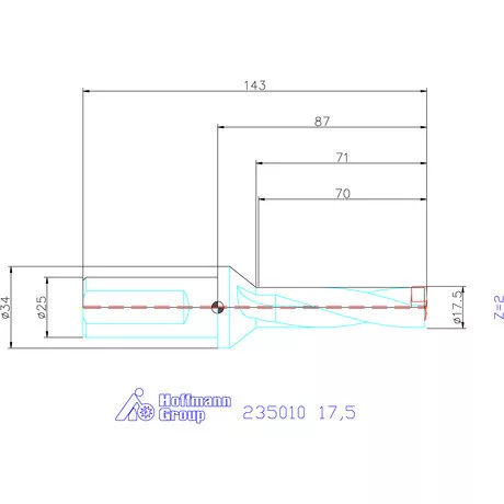 Holex Holex Pro Drill váltólapkás telibefúró kombinált szár 17,5 mm