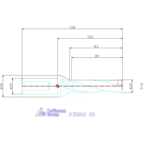 Holex Holex Pro Drill váltólapkás telibefúró kombinált szár 20 mm