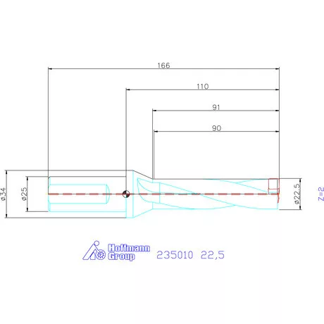 Holex Holex Pro Drill váltólapkás telibefúró kombinált szár 22,5 mm