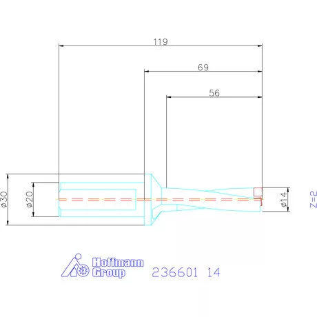 Komet KUB Pentron váltólapkás telibefúró Hengeres szár 14 mm
